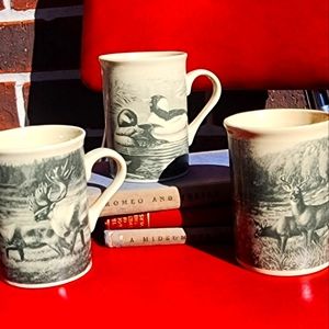 3 Vintage Field & Stream wildlife coffee mugs